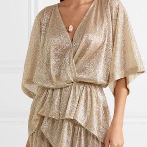 Iro v neck gold dress. Perfect for NYE!
